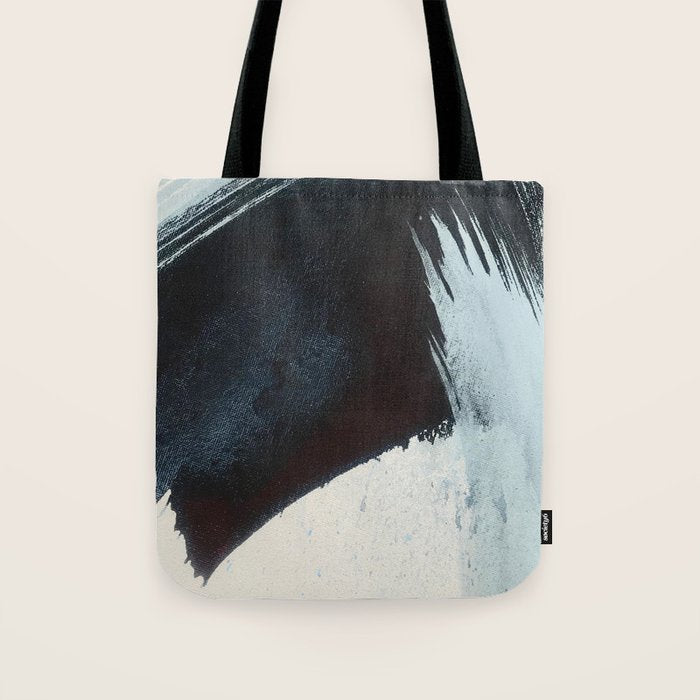 Like A Gentle Hurricane [2]: a minimal, abstract piece in blues and white by Alyssa Hamilton Art Tote Bag Gallery Image 1
