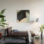 Like A Gentle Hurricane [2]: a minimal, abstract piece in blues and white by Alyssa Hamilton Art Wood Wall Art Gallery Image 2