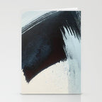 Like A Gentle Hurricane [2]: a minimal, abstract piece in blues and white by Alyssa Hamilton Art Stationery Card Gallery Image 2