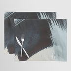 Like A Gentle Hurricane [2]: a minimal, abstract piece in blues and white by Alyssa Hamilton Art Placemat Gallery Image 1