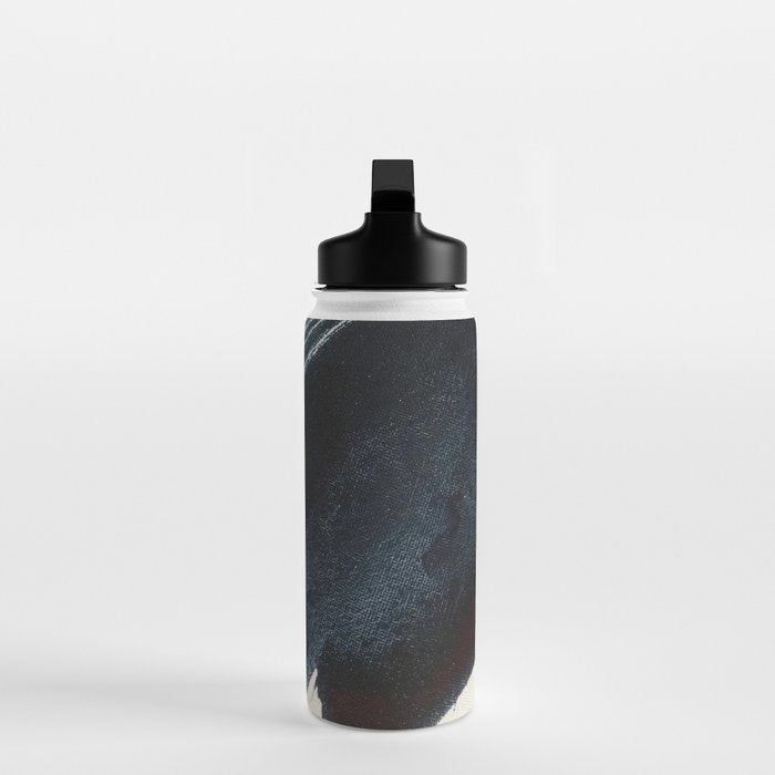 Like A Gentle Hurricane [2]: a minimal, abstract piece in blues and white by Alyssa Hamilton Art Water Bottle Gallery Image 3