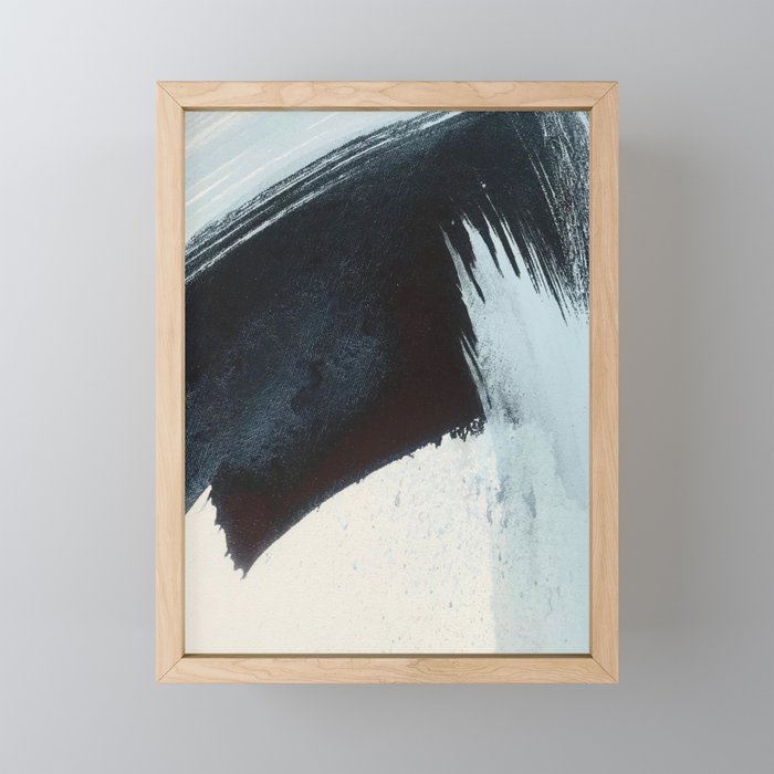 Like A Gentle Hurricane [2]: a minimal, abstract piece in blues and white by Alyssa Hamilton Art Mini Art Print Gallery Image 1