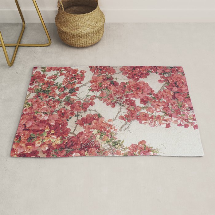 Mediterranean Bougainvillea Flower Rug Gallery Image 1