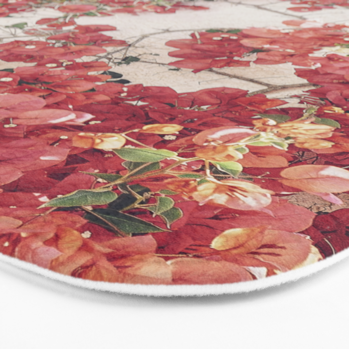 Mediterranean Bougainvillea Flower Bath Mat Gallery Image 3