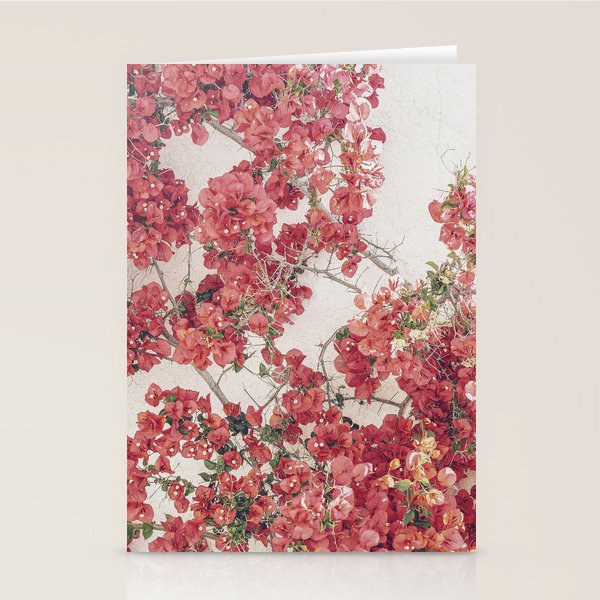 Mediterranean Bougainvillea Flower Stationery Card Gallery Image 1