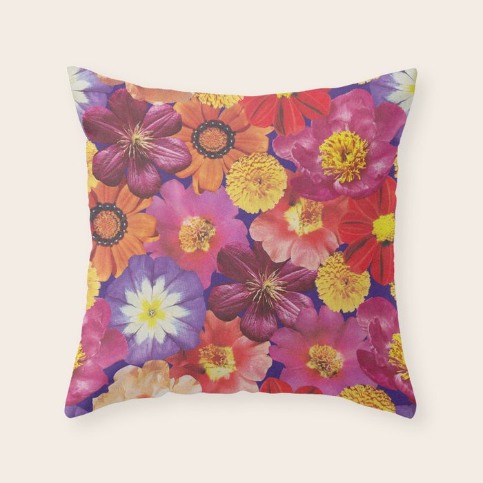 Flower Salad #2 Throw Pillow Gallery Image 6