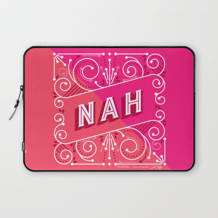 Nah â Hot Pink Laptop Sleeve Gallery Image 1
