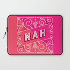 Nah â Hot Pink Laptop Sleeve Gallery Image 1