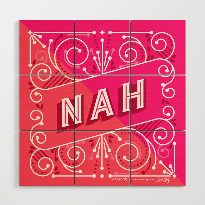 Nah â Hot Pink Wood Wall Art Gallery Image 1