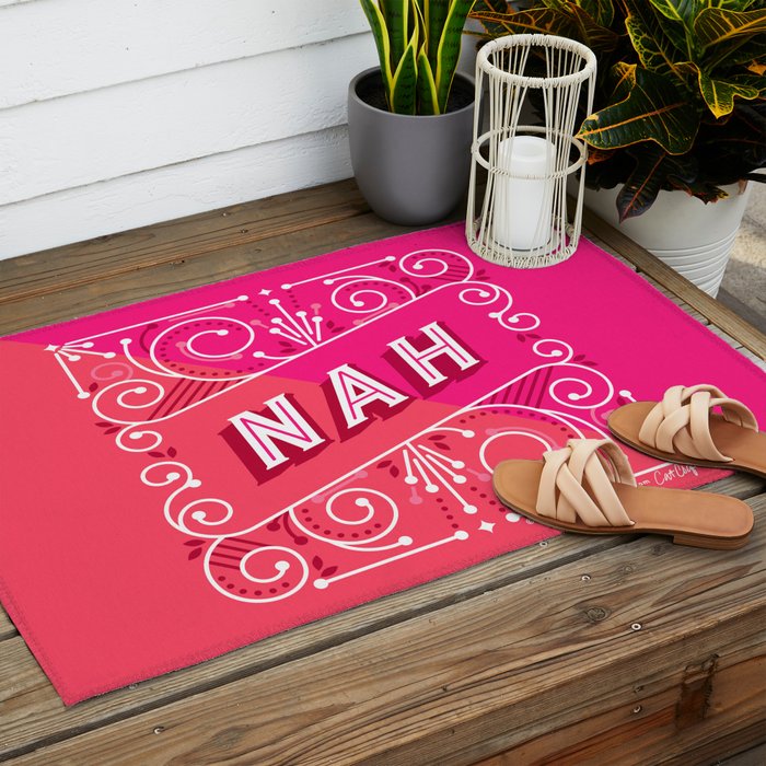Nah â Hot Pink Outdoor Rug Gallery Image 2