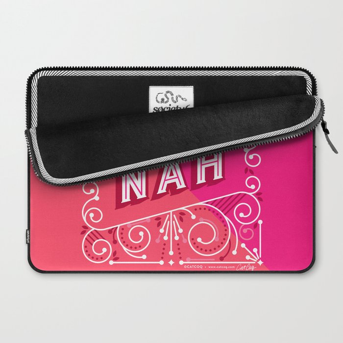 Nah â Hot Pink Laptop Sleeve Gallery Image 2