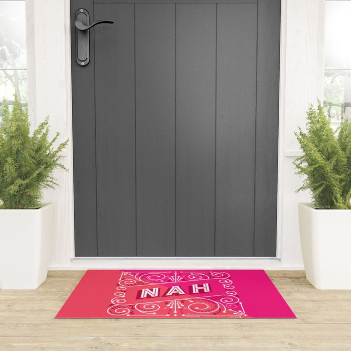 Nah â Hot Pink Welcome Mat Gallery Image 3