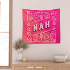 Nah â Hot Pink Wall Tapestry Gallery Image 2