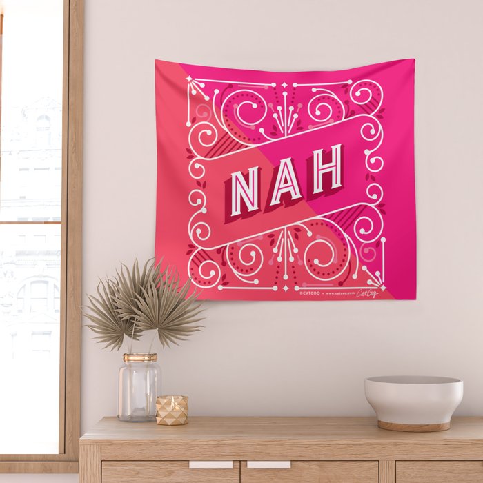 Nah â Hot Pink Wall Tapestry Gallery Image 2