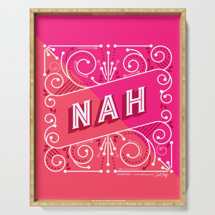 Nah â Hot Pink Serving Tray Gallery Image 1