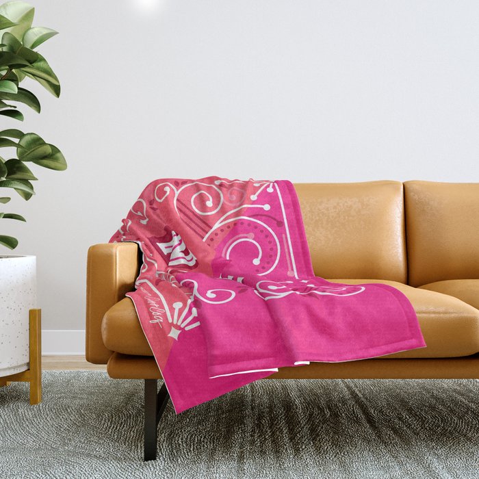 Nah â Hot Pink Throw Blanket Gallery Image 1