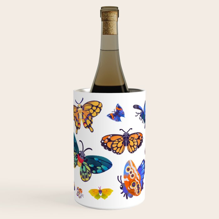 Butterflies Day - bright Wine Chiller Gallery Image 1