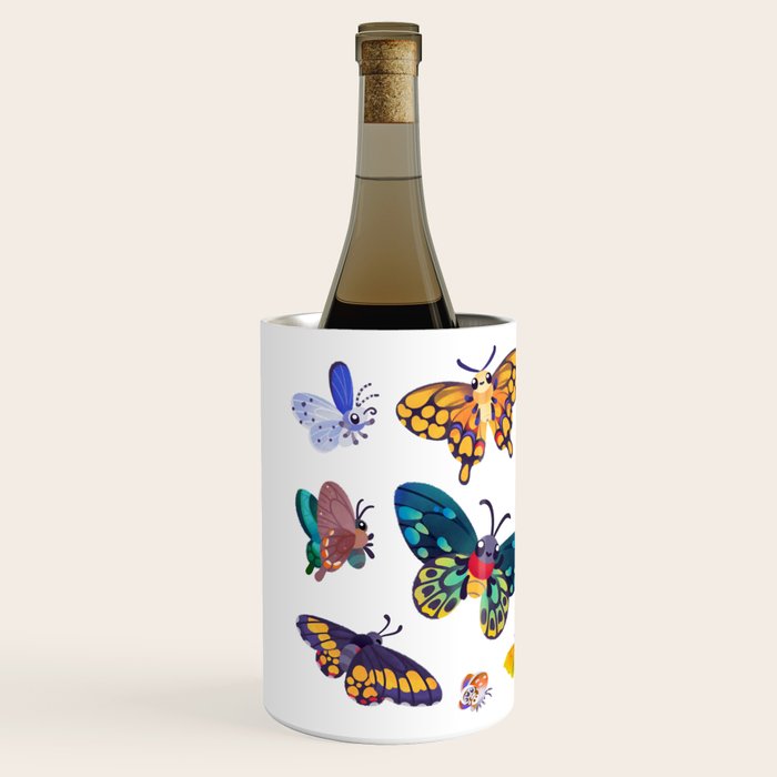 Butterflies Day - bright Wine Chiller Gallery Image 2