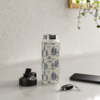 Alien Abduction Toile De Jouy Pattern in Blue Water Bottle Gallery Image 4