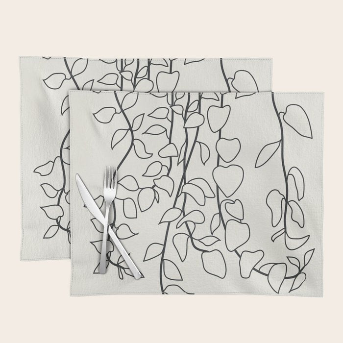 Minimalist Vines II Placemat Gallery Image 1