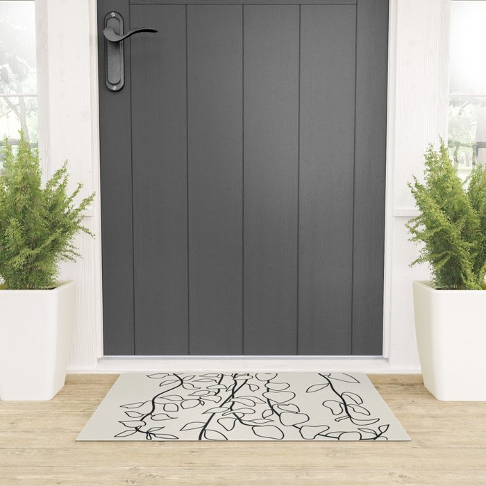 Minimalist Vines II Welcome Mat Gallery Image 3