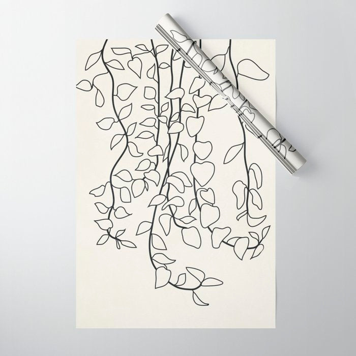 Minimalist Vines II Wrapping Paper Gallery Image 1