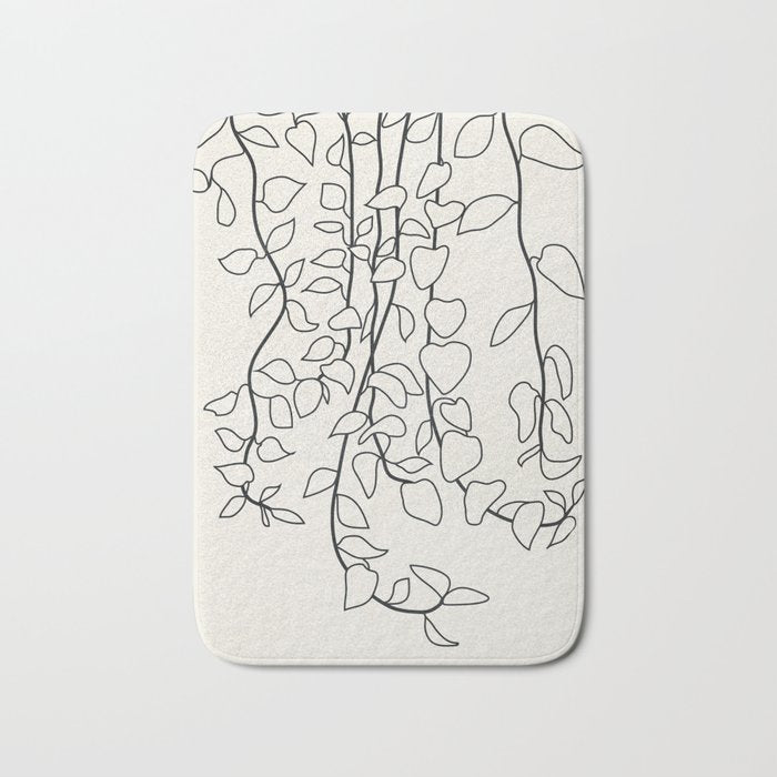 Minimalist Vines II Bath Mat Gallery Image 1