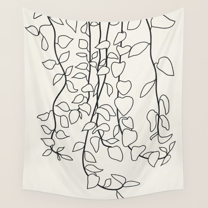 Minimalist Vines II Wall Tapestry Gallery Image 4