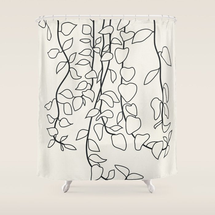 Minimalist Vines II Shower Curtain Gallery Image 1
