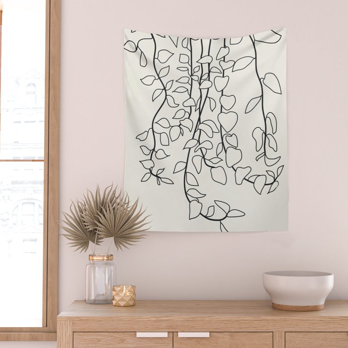 Minimalist Vines II Wall Tapestry Gallery Image 2