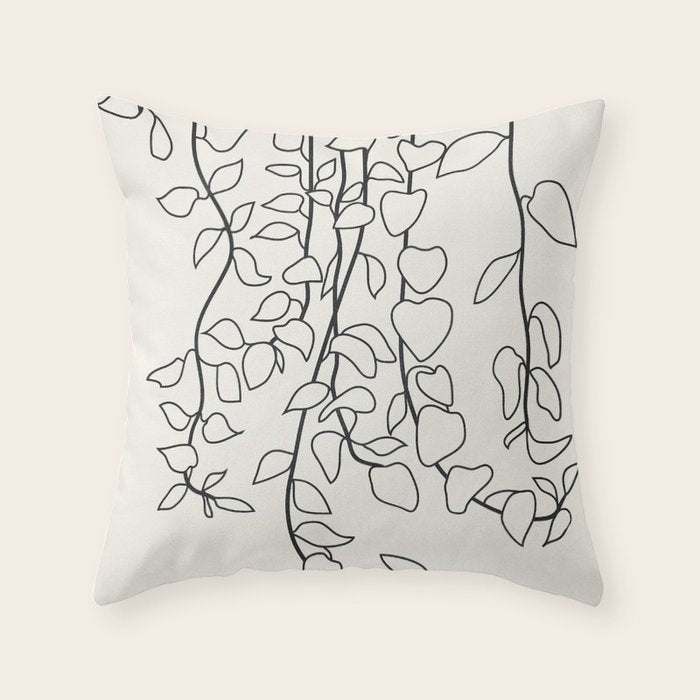 Minimalist Vines II Throw Pillow Gallery Image 6