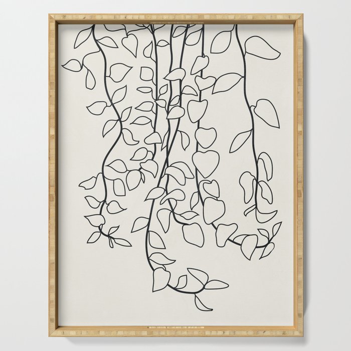 Minimalist Vines II Serving Tray Gallery Image 1