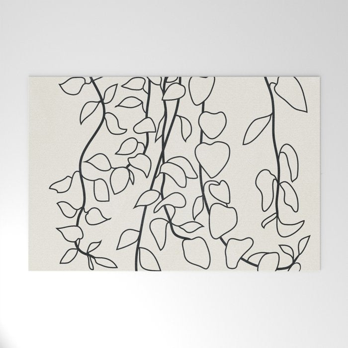 Minimalist Vines II Welcome Mat Gallery Image 1