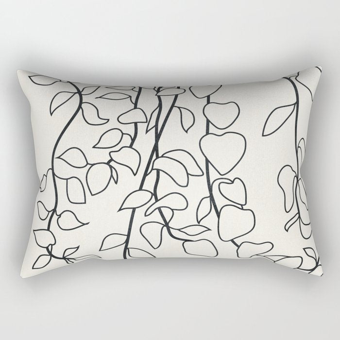 Minimalist Vines II Rectangular Pillow Gallery Image 1