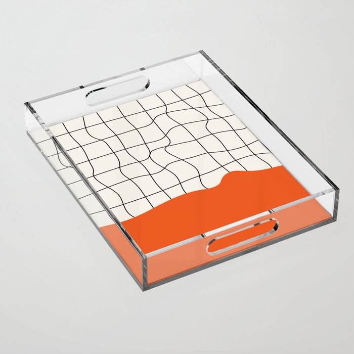 Flamingo Drip | Warp Grid: Off-White Day Edition Acrylic Tray Gallery Image 1