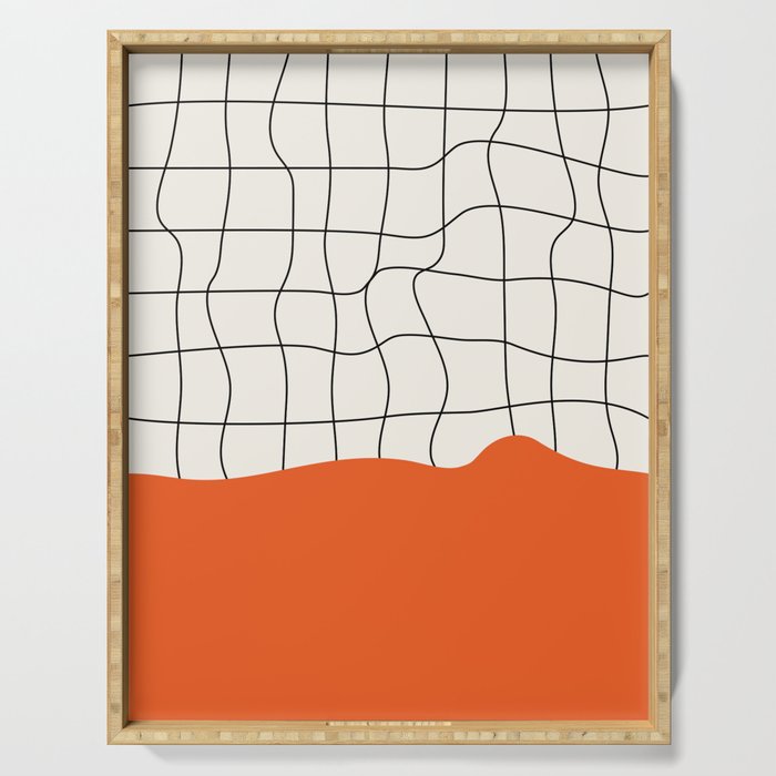 Flamingo Drip | Warp Grid: Off-White Day Edition Serving Tray Gallery Image 1
