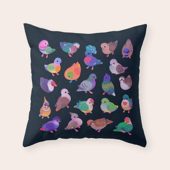 Wild pigeon - name Throw Pillow Gallery Image 6