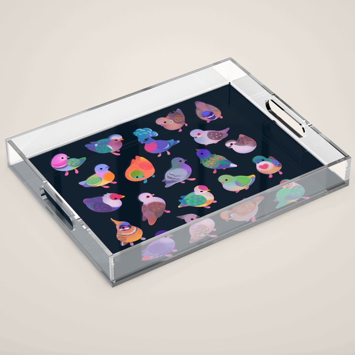 Wild pigeon - name Acrylic Tray Gallery Image 1