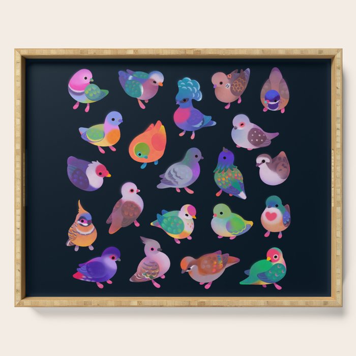 Wild pigeon - name Serving Tray Gallery Image 1