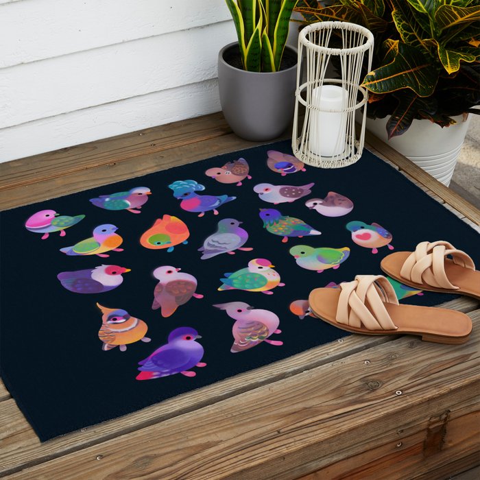 Wild pigeon - name Outdoor Rug Gallery Image 2