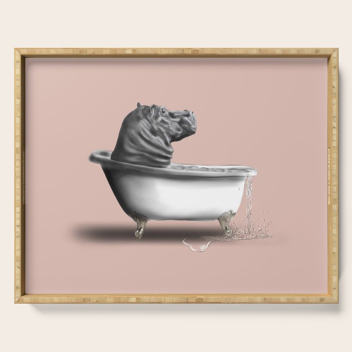 Hippo in Bath Serving Tray Gallery Image 1