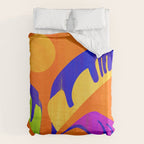 Summer Heat Abstract Botanical Series Duvet Cover Gallery Image 6
