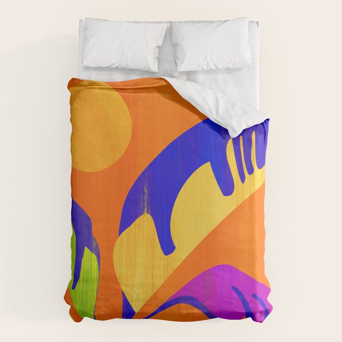 Summer Heat Abstract Botanical Series Duvet Cover Gallery Image 6