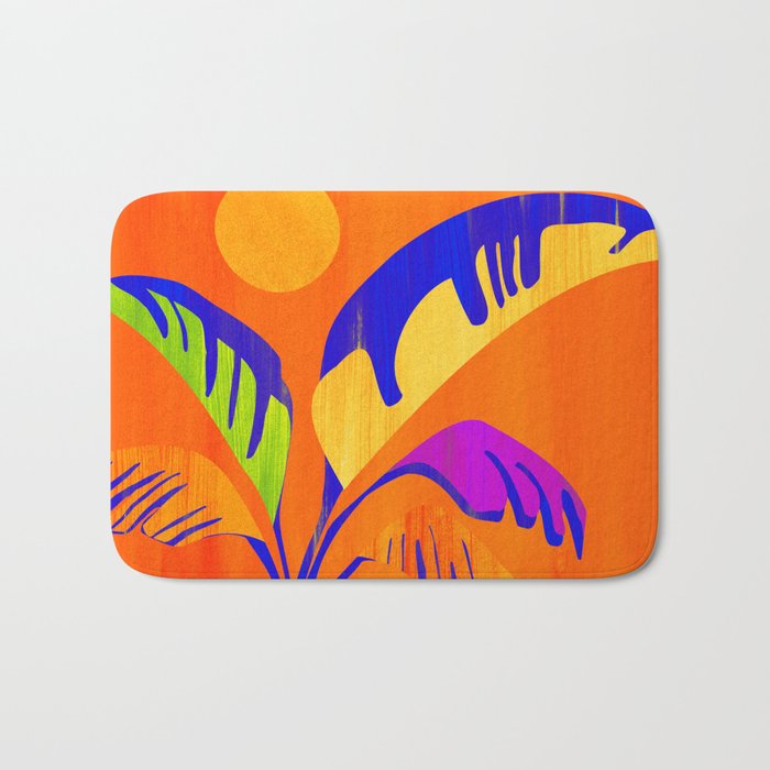 Summer Heat Abstract Botanical Series Bath Mat Gallery Image 1