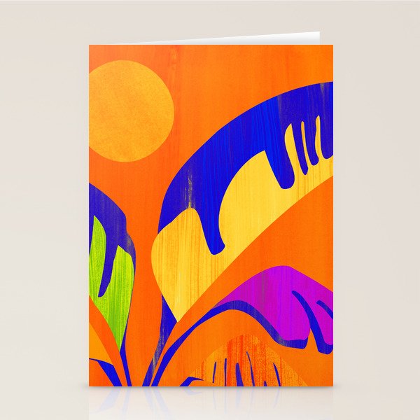 Summer Heat Abstract Botanical Series Stationery Card Gallery Image 1