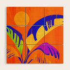 Summer Heat Abstract Botanical Series Wood Wall Art Gallery Image 1