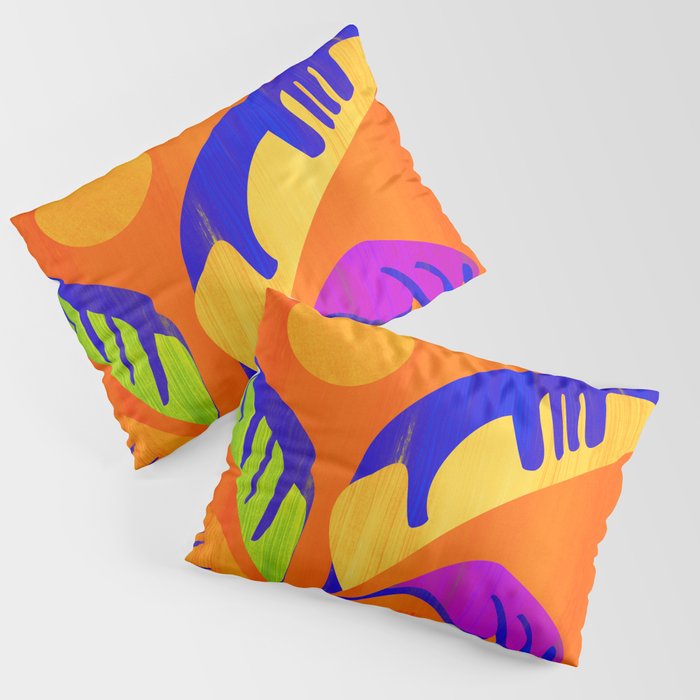 Summer Heat Abstract Botanical Series Pillow Sham Gallery Image 1