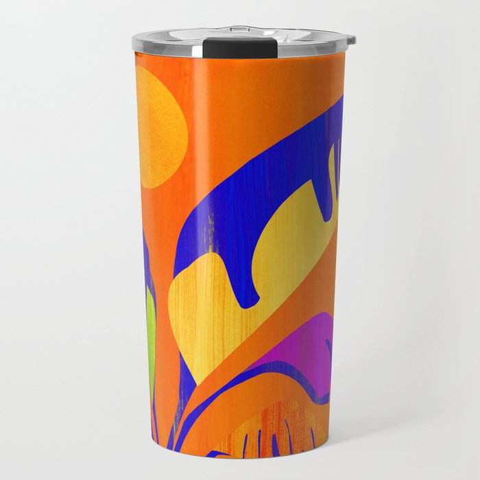 Summer Heat Abstract Botanical Series Travel Mug Gallery Image 1
