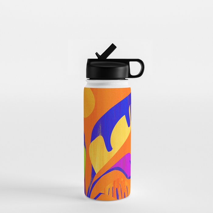 Summer Heat Abstract Botanical Series Water Bottle Gallery Image 1