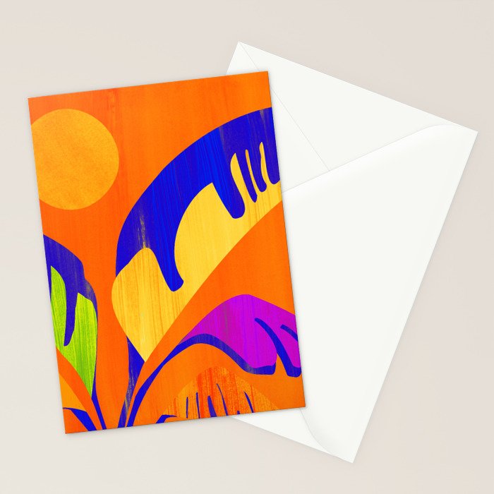 Summer Heat Abstract Botanical Series Stationery Card Gallery Image 2